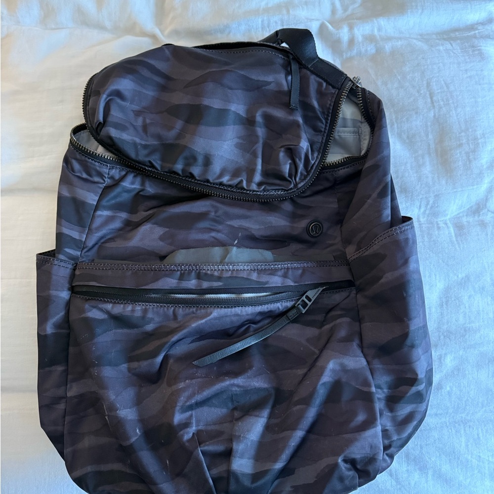 LAST CHANCE!! Lululemon Black camo Backpack